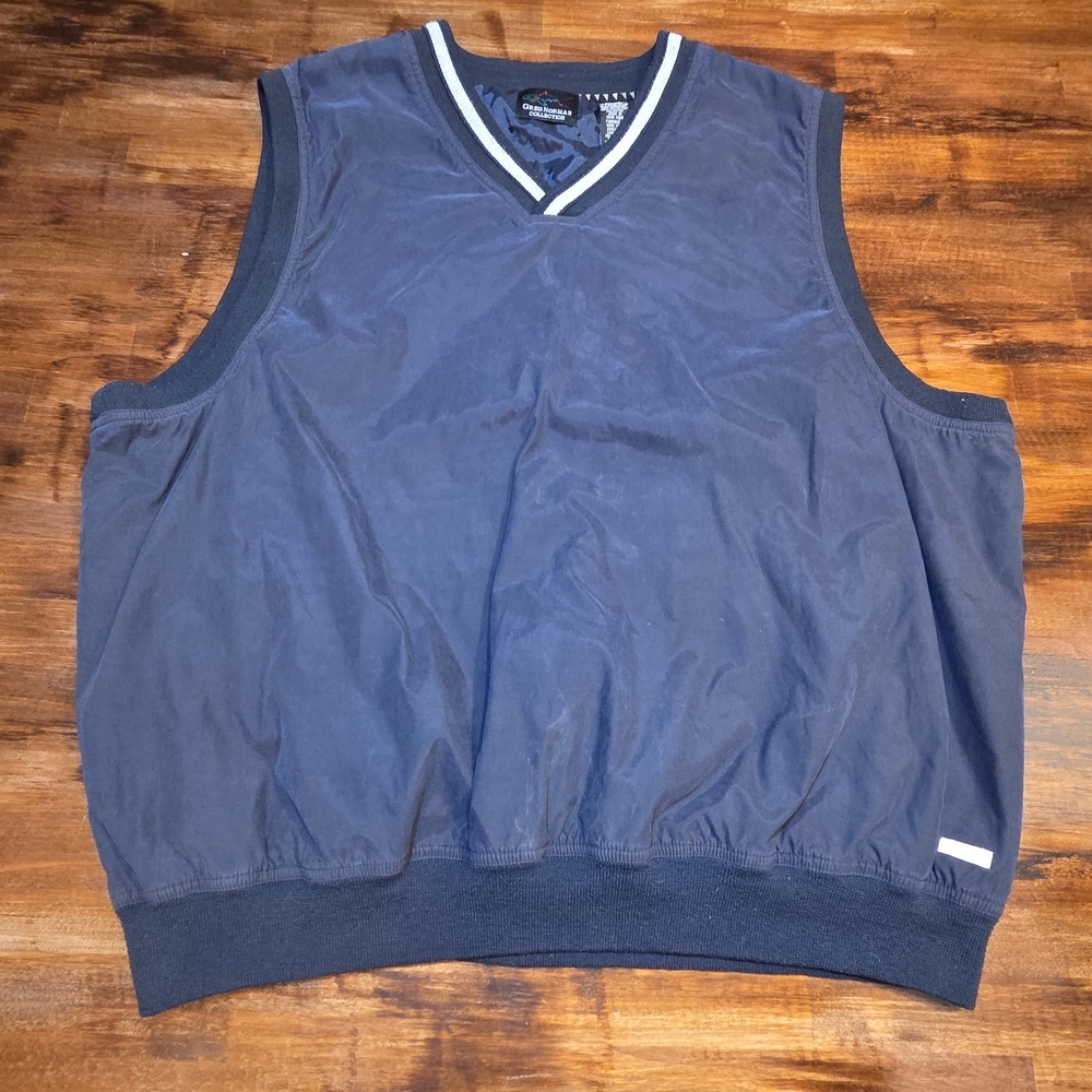 Greg Norman Vest Men’s XL Blue Golf Sleeveless Vest Vintage Windbreaker